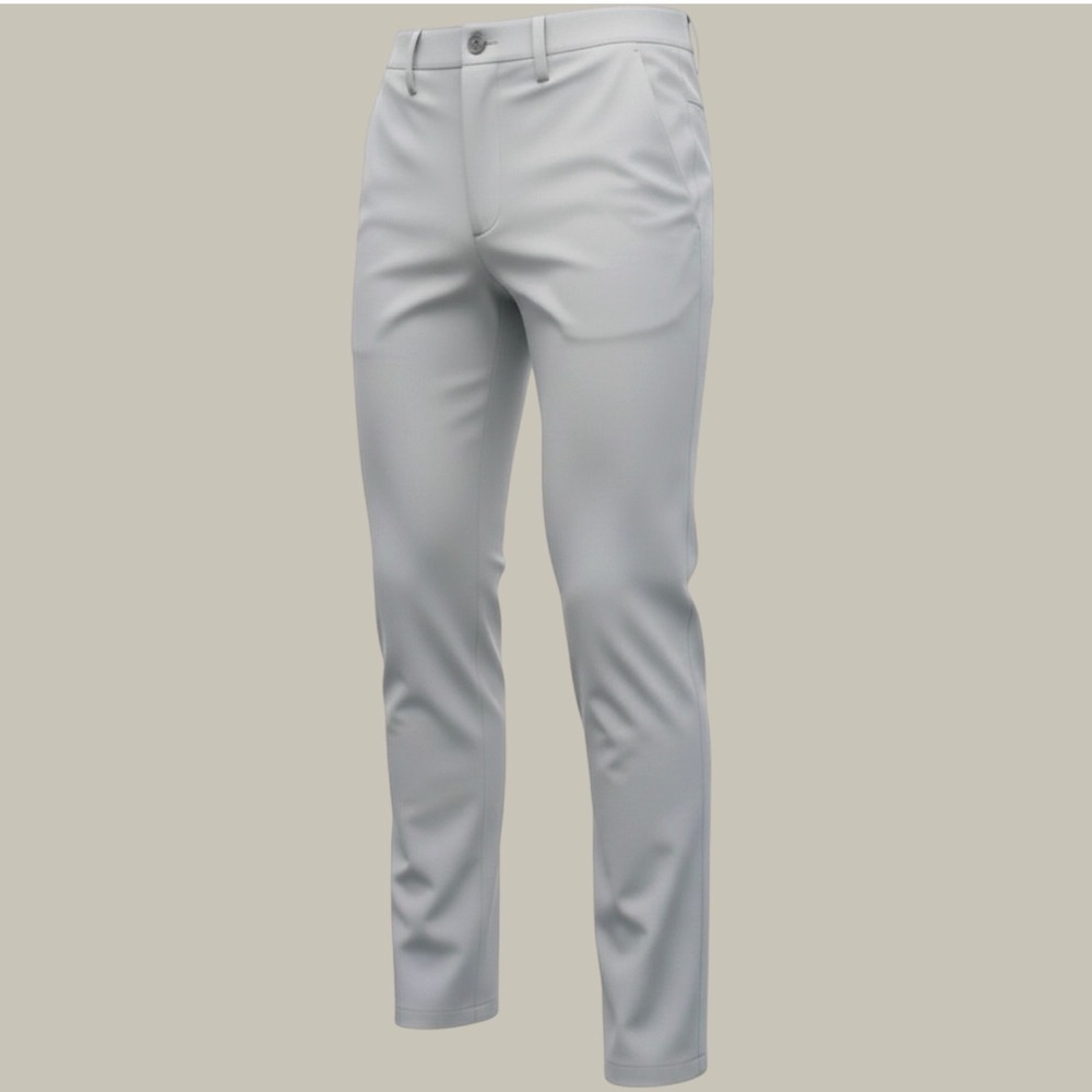 CRZ YOGA Mens Golf Pants Light Gray 32W Slim Fit Performance Trousers Stretch